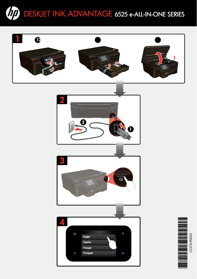 Page 1 de la notice Guide d'installation HP Deskjet 6520