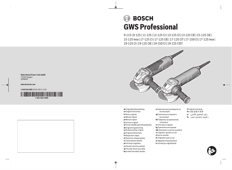 Página 1 del manual Manual de usuario Bosch GWS 11-125 Professional