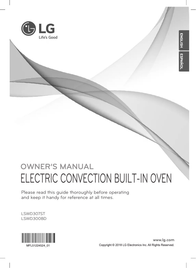 Page 1 de la notice Manuel utilisateur LG LSWD307ST