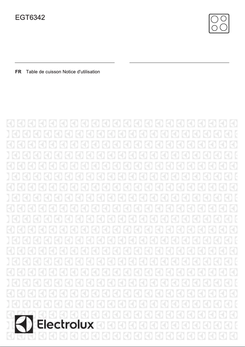 Page 1 de la notice Manuel utilisateur Electrolux EGT6342YOX