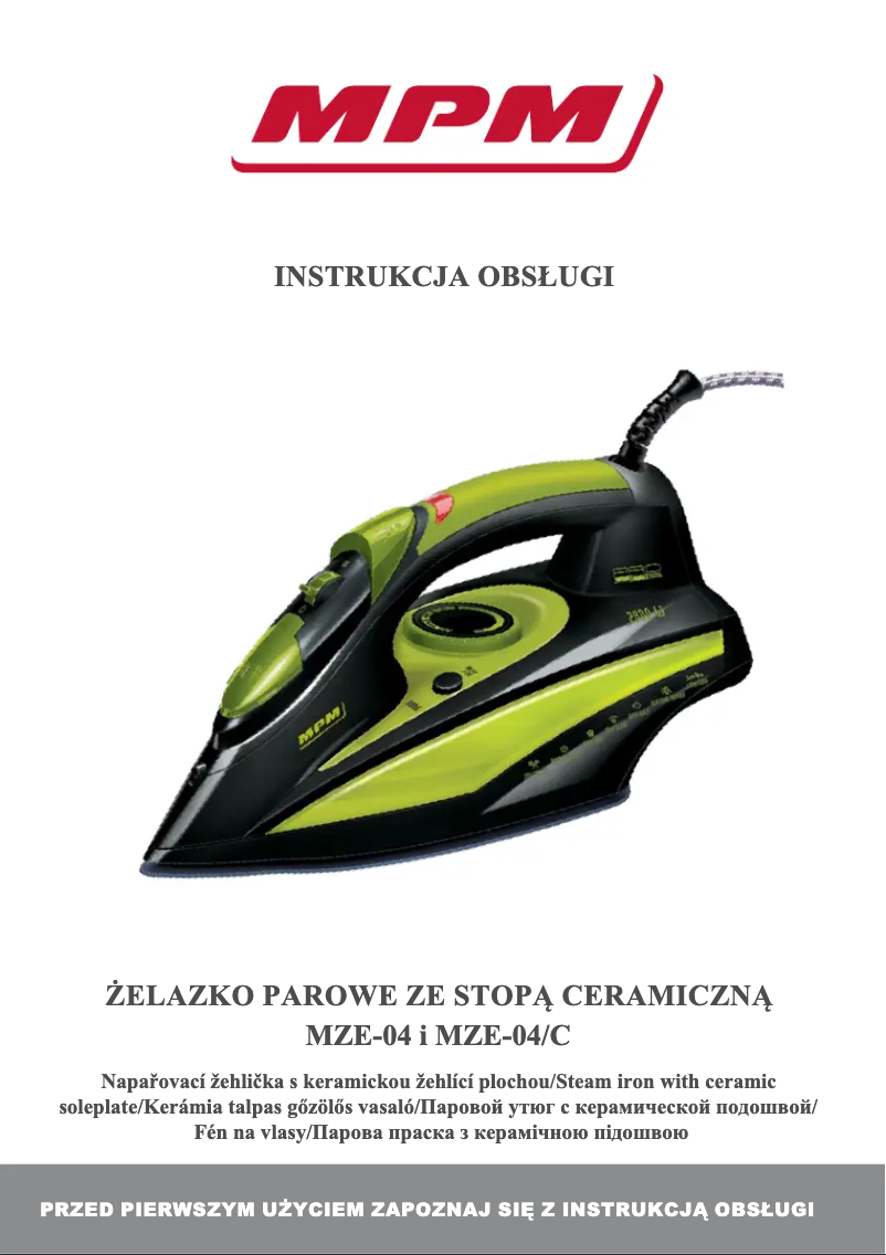 Página 1 del manual Manual de usuario MPM MZE-04