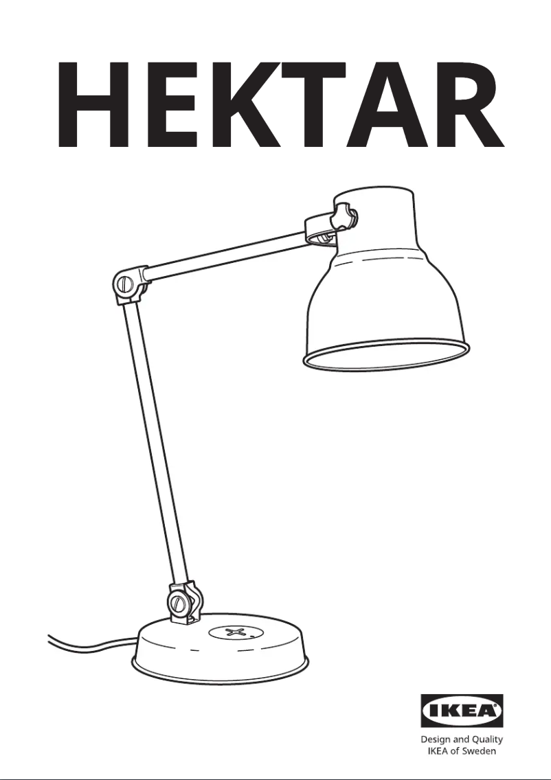 Page 1 de la notice Manuel utilisateur Ikea HEKTAR 003.234.39