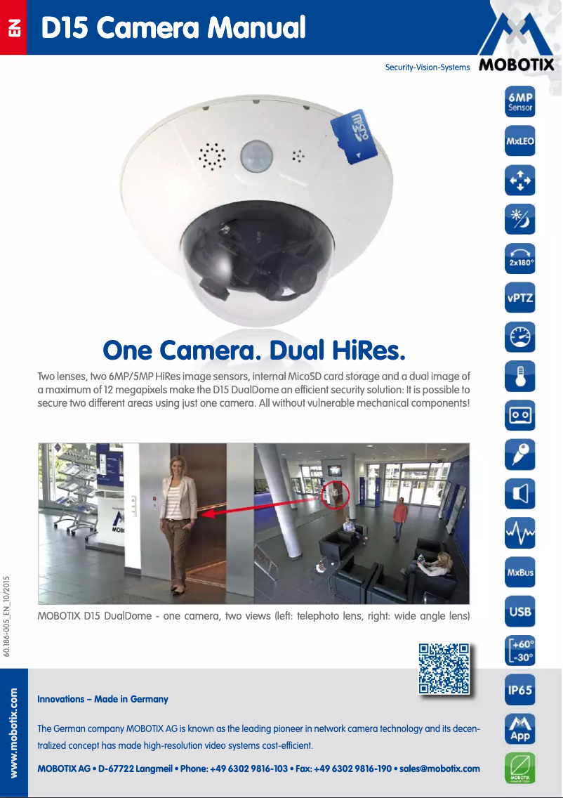 Page 1 of the manual User Manual Mobotix D15
