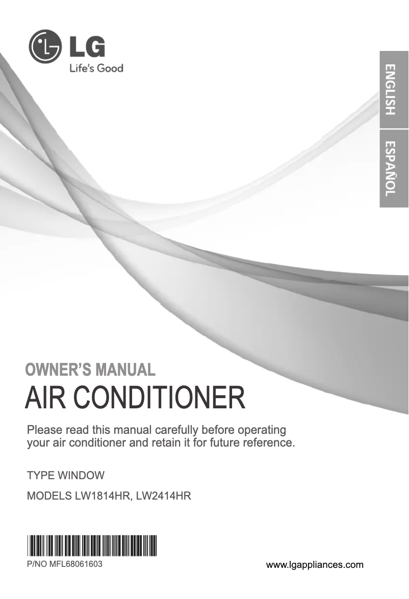 Page 1 of the manual User Manual LG LW2414HR