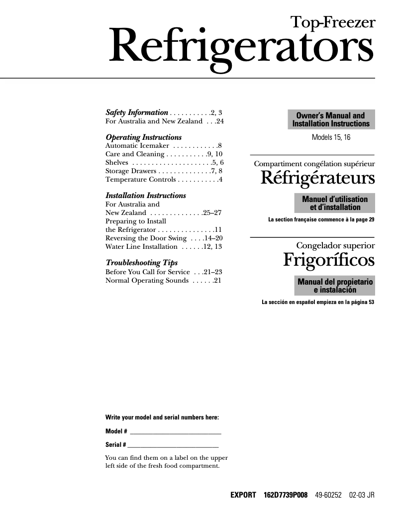 Página 1 del manual Manual de usuario Hotpoint HTG16BBMWW