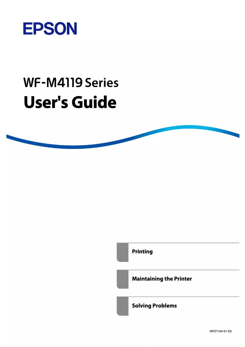 Page 1 de la notice Manuel utilisateur Epson WorkForce WF-M4119