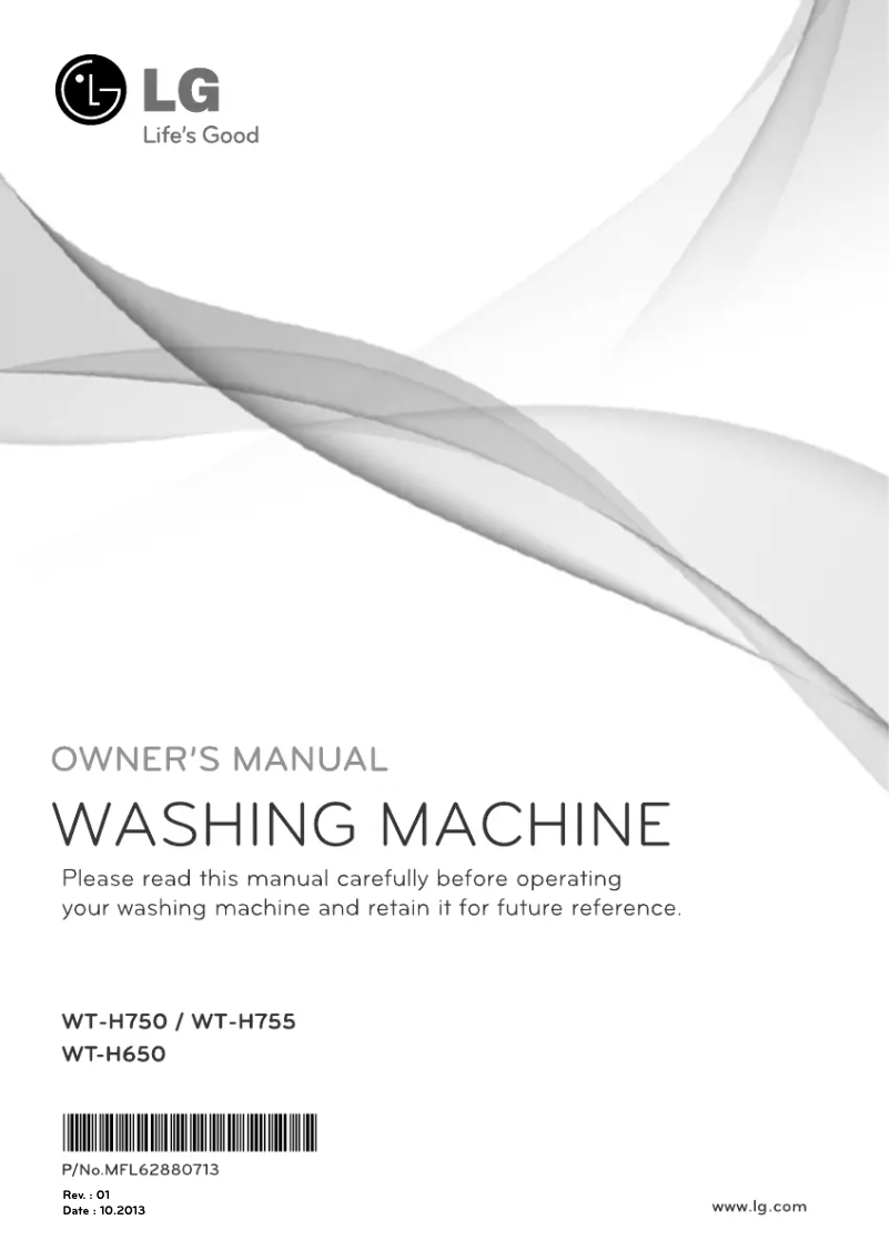 Page 1 de la notice Manuel utilisateur LG WT-H650