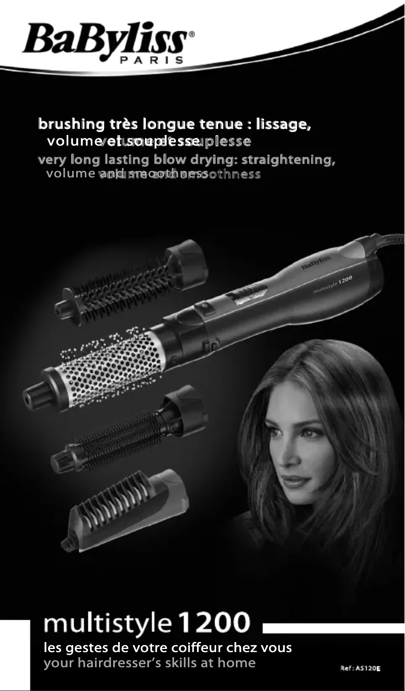 Page 1 de la notice Manuel utilisateur BaByliss AS120E