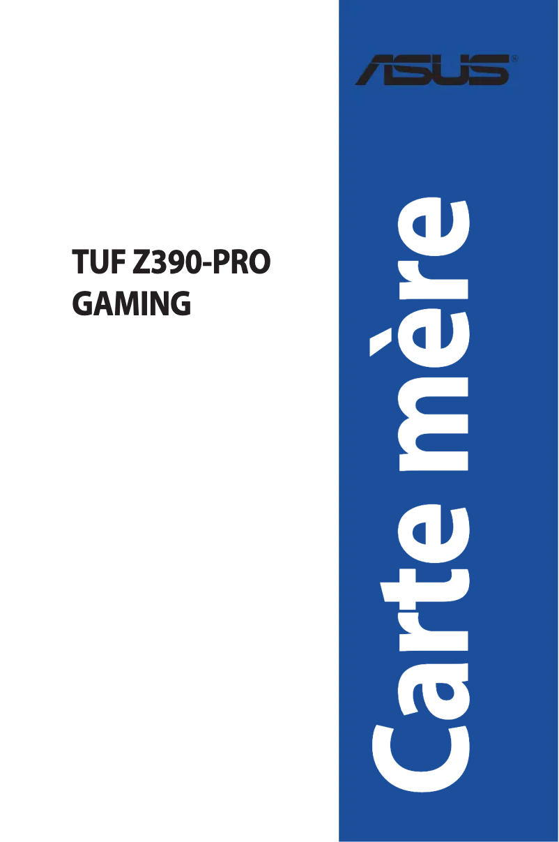 Page 1 de la notice Manuel utilisateur Asus TUF Z390-Pro Gaming