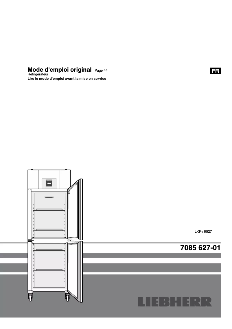 Page 1 de la notice Manuel utilisateur Liebherr LKPv 6527