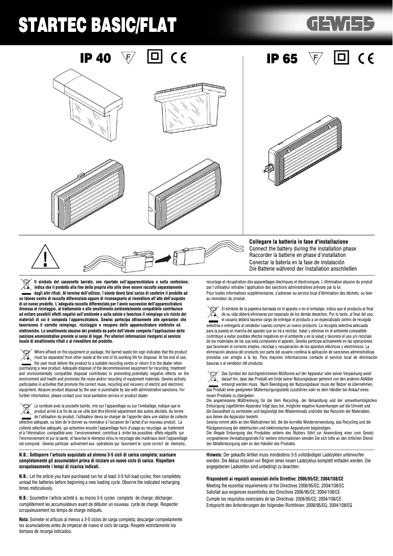 Page 1 of the manual User Manual Gewiss GW81253