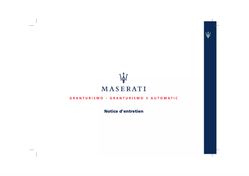 Page 1 de la notice Manuel utilisateur Maserati GranTurismo S (2008)