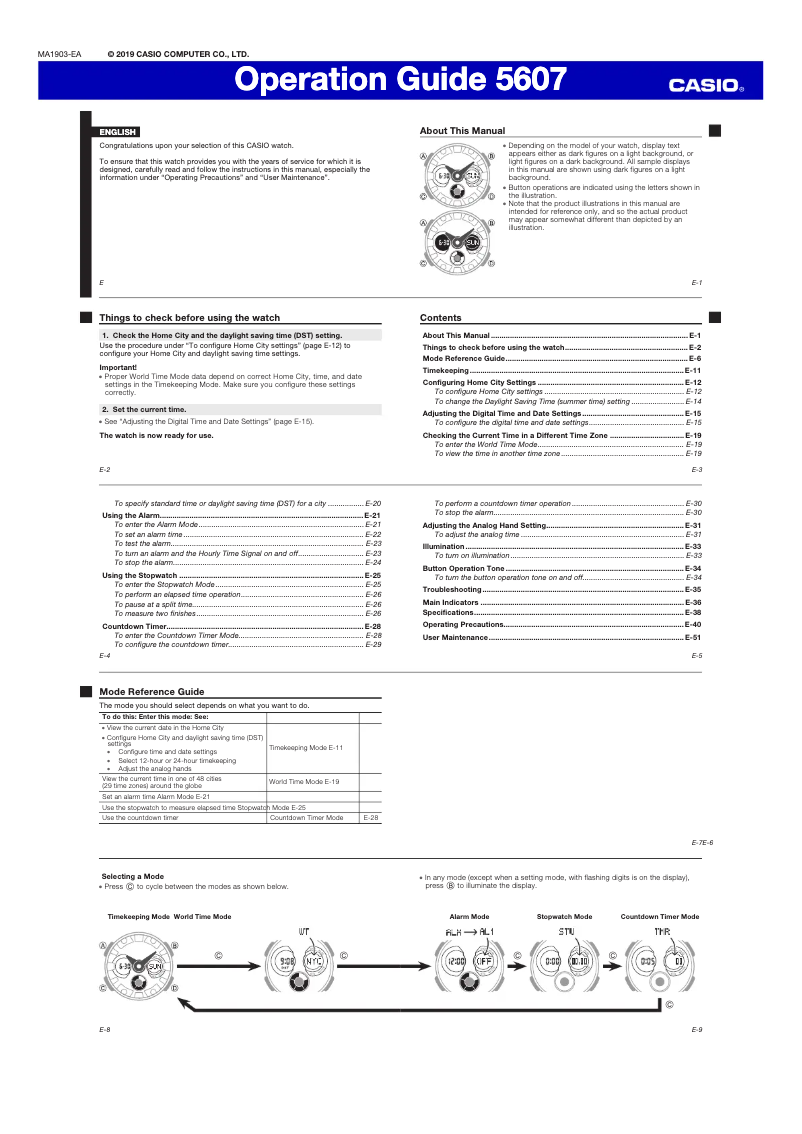Page 1 de la notice Manuel utilisateur Casio Baby-G BA-130-7A2ER