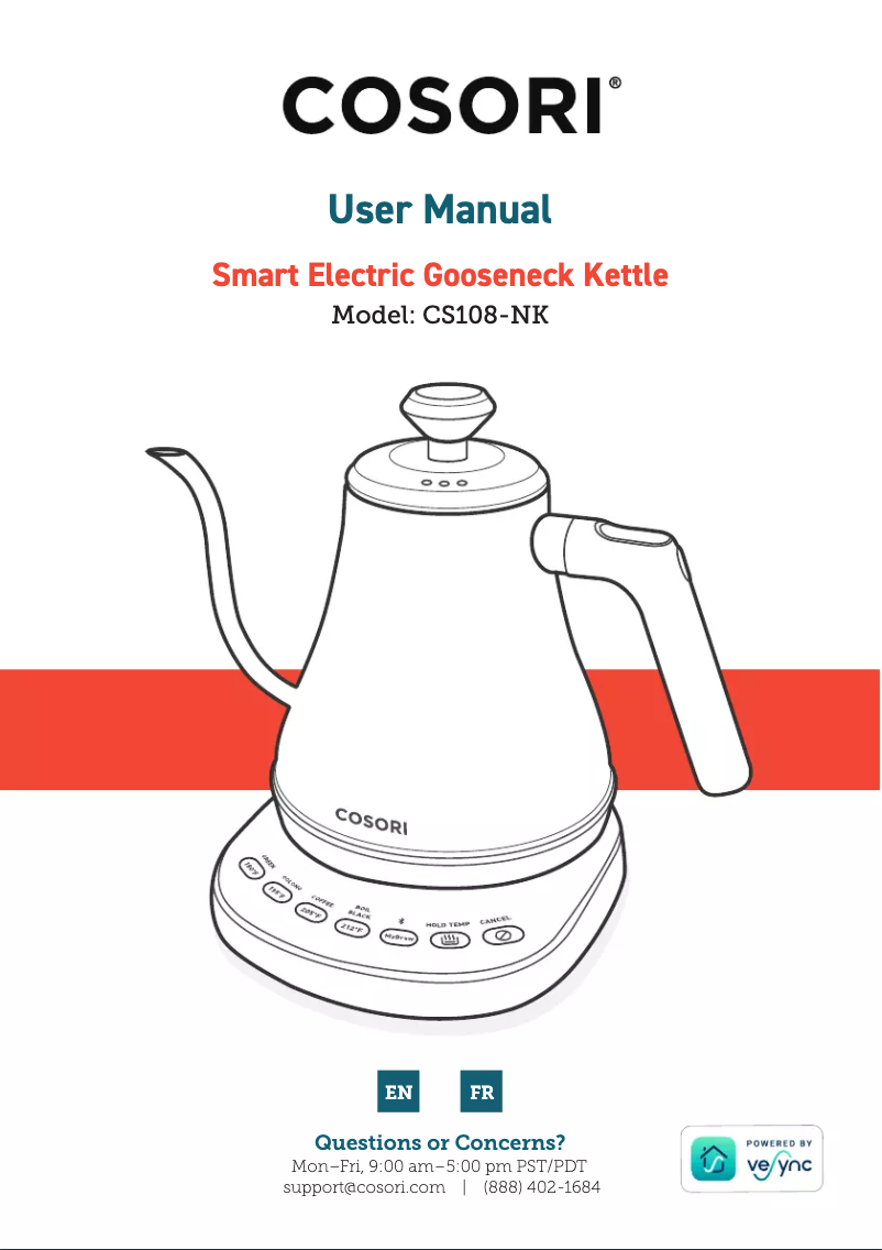 Page 1 de la notice Manuel utilisateur Cosori CS108-NK