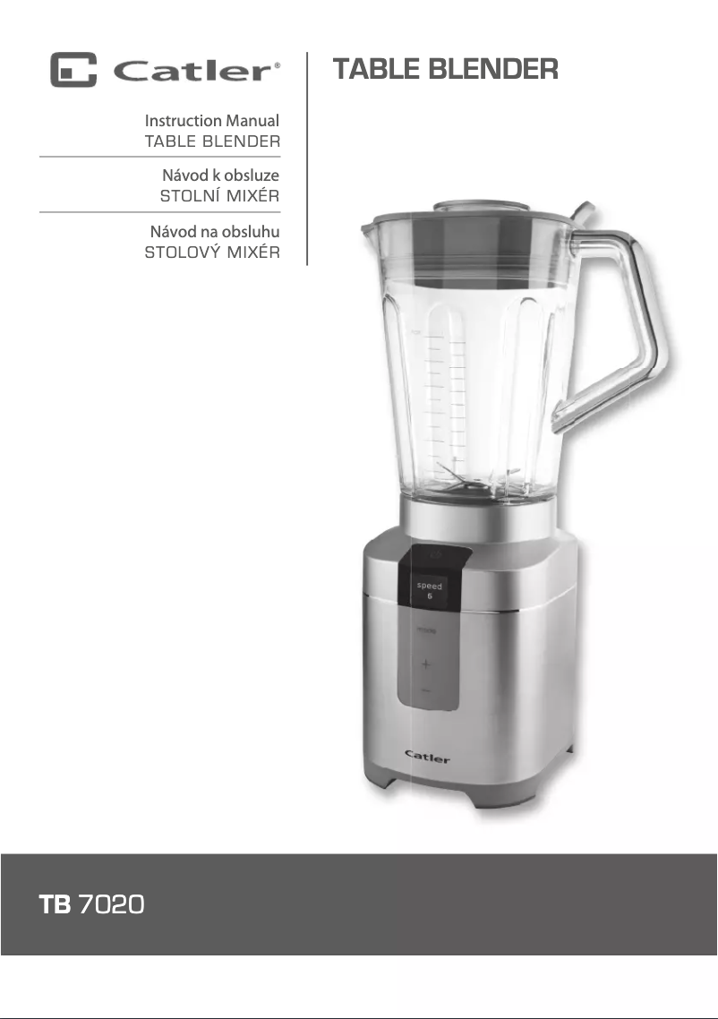 Page 1 de la notice Manuel utilisateur Catler TB 7020