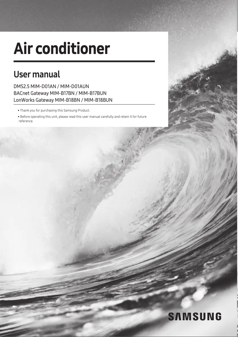 Página 1 del manual Manual de usuario Samsung MIM-B18BN