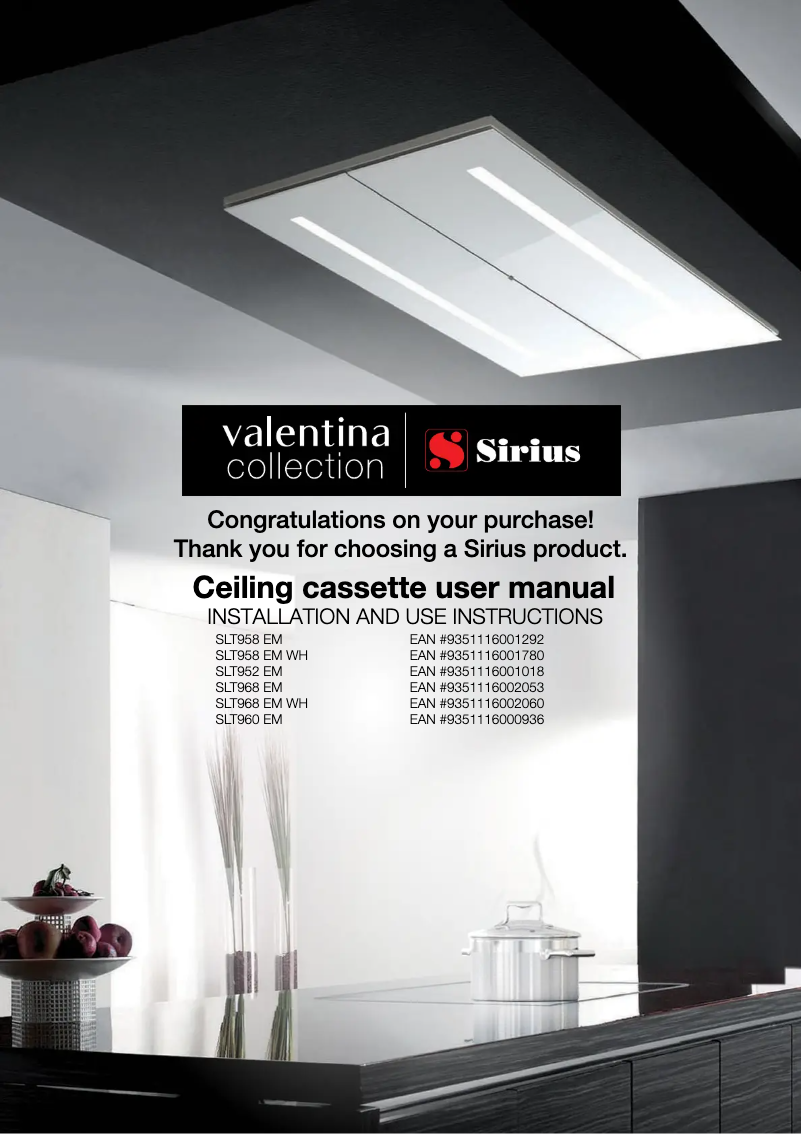 Page 1 de la notice Manuel utilisateur Sirius SLT958 EM WH