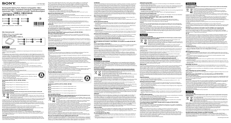 Page n°1 - Manuel utilisateur Sony NP-BN1