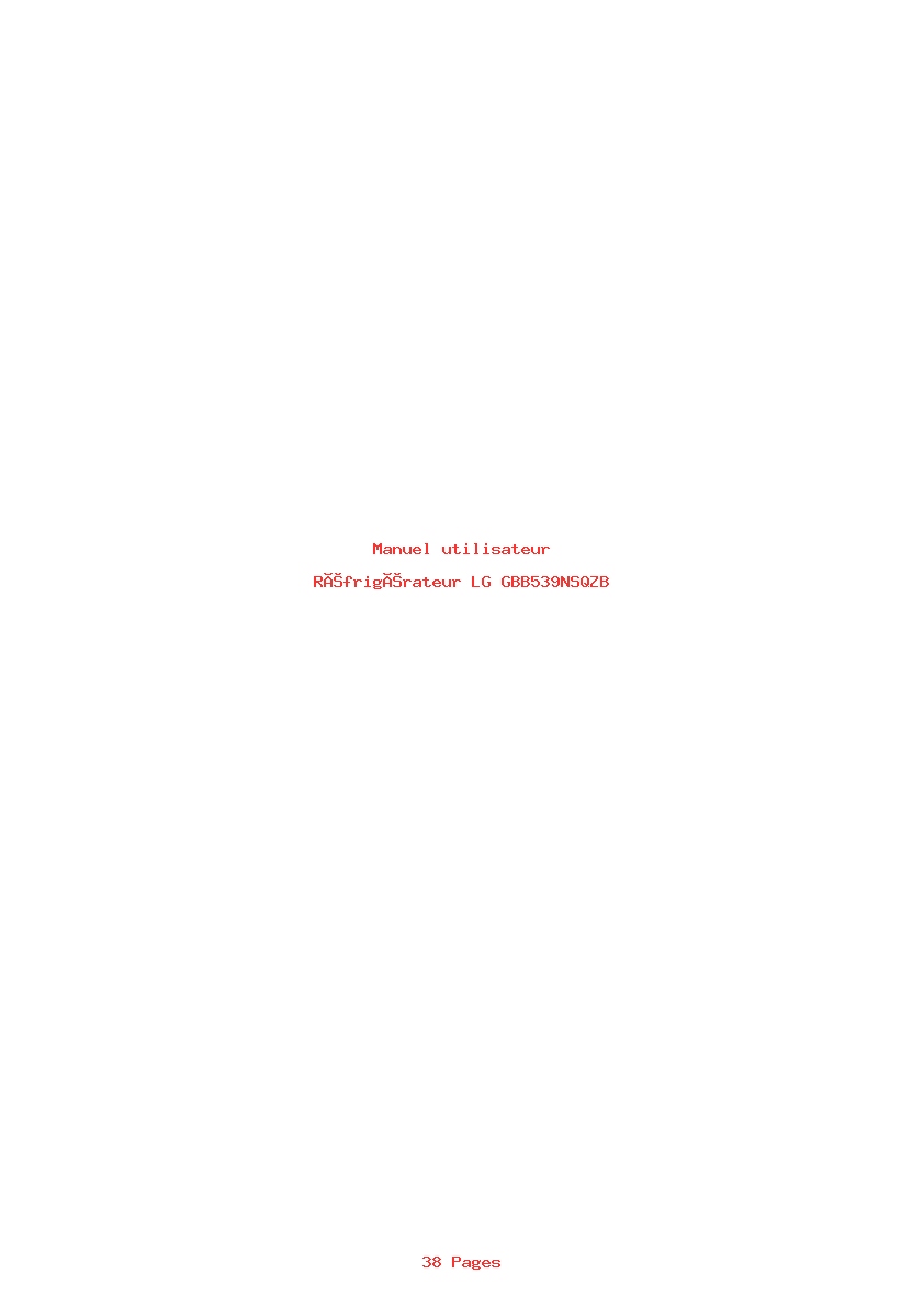 Image de la première page du manuel de l'appareil GBB539NSQZB