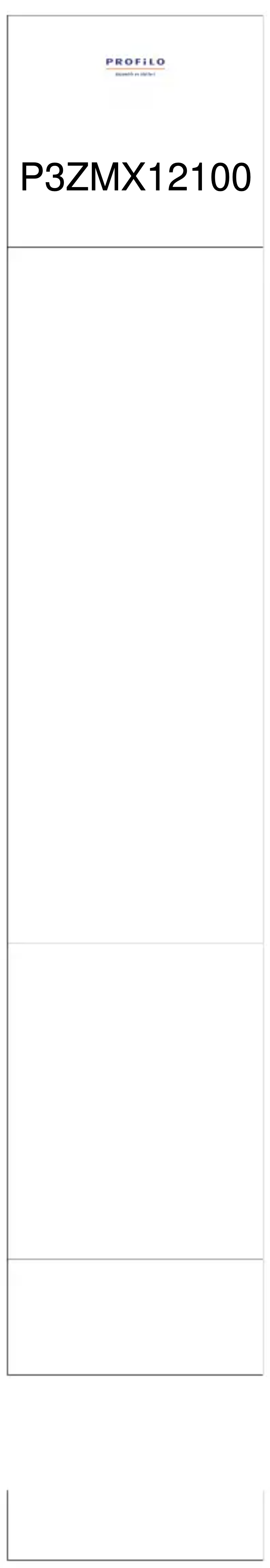 Page 1 de la notice Manuel utilisateur Profilo P3ZMX12100