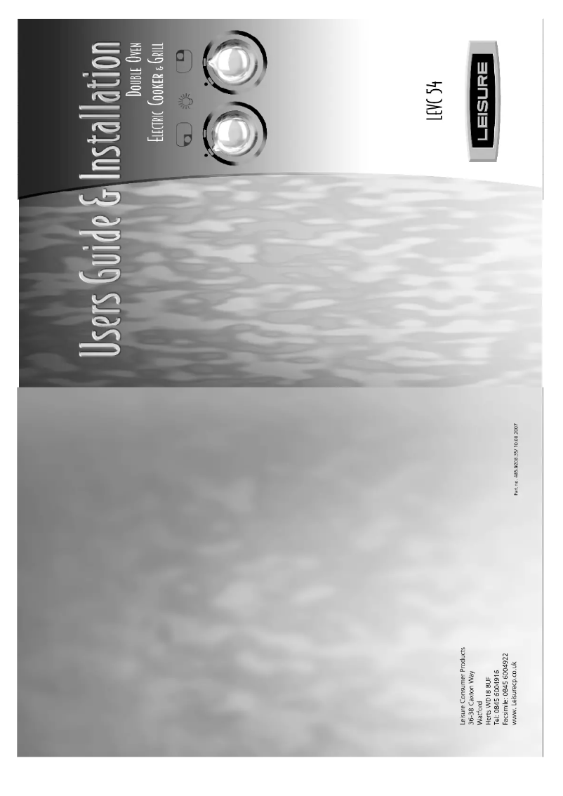 Page 1 of the manual User Manual Leisure LEVC54