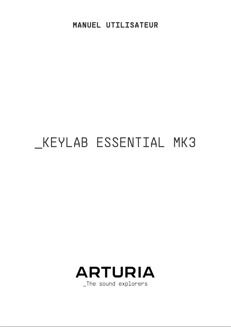 Page 1 de la notice Manuel utilisateur Arturia KeyLab Essential 88 mk3