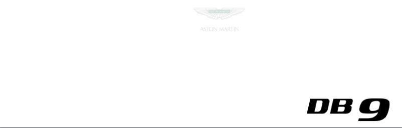 Page 1 of the manual User Manual Aston Martin DB9 (2013)