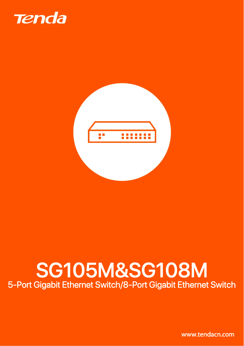 Page 1 de la notice Fiche technique Tenda SG105M
