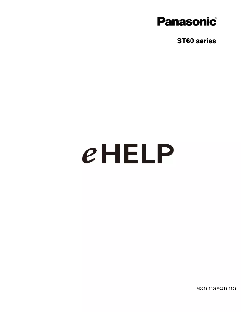 Page 1 de la notice Manuel utilisateur Panasonic Viera TC-P65ST60