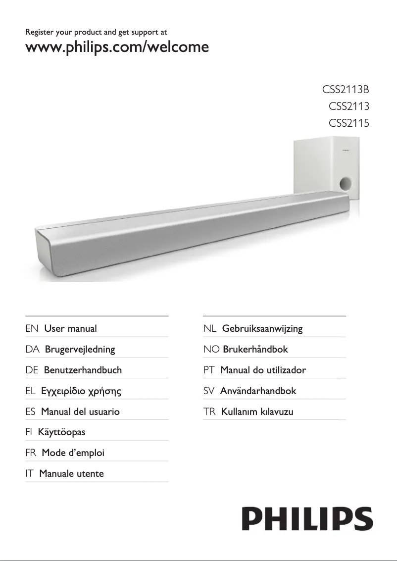 Página 1 del manual Manual de usuario Philips CSS2115