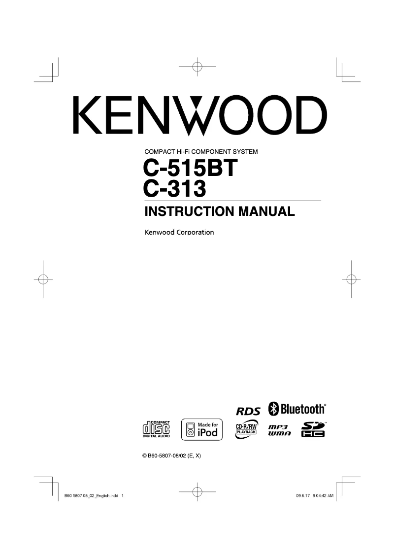 Page 1 de la notice Manuel utilisateur Kenwood C-515BT