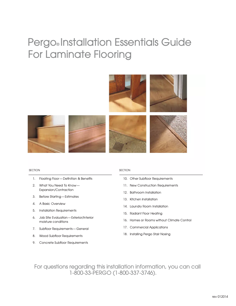 Página 1 del manual Manual de usuario Pergo Slab