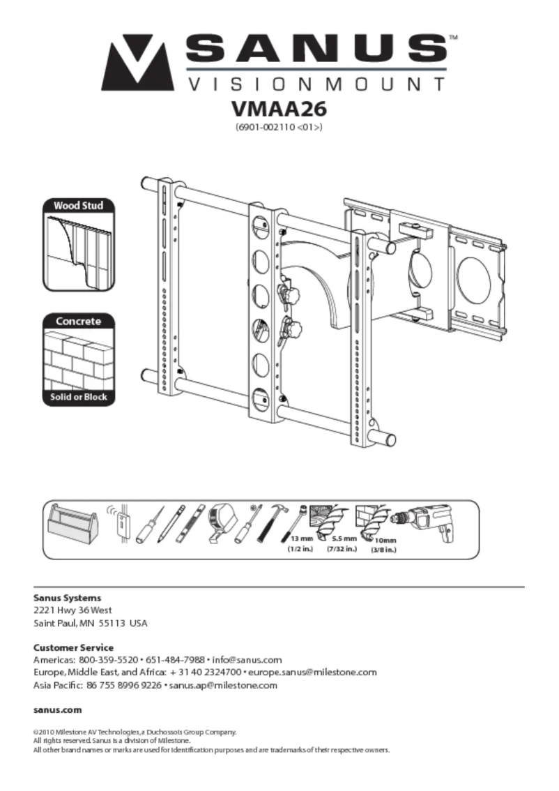 Page 1 de la notice Manuel utilisateur Sanus VMAA26