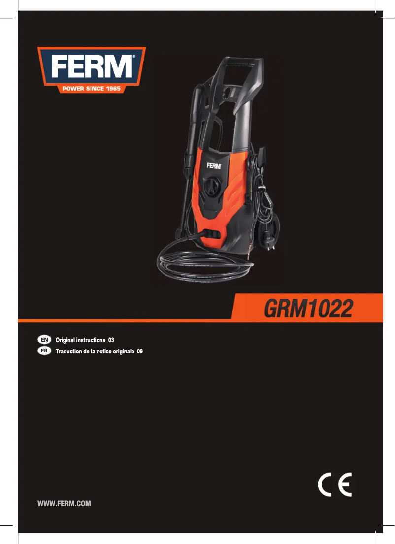 Page 1 de la notice Manuel utilisateur Ferm GRM1022