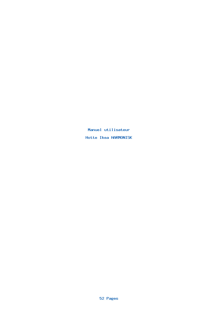 Page 1 de la notice Manuel utilisateur Ikea HARMONISK