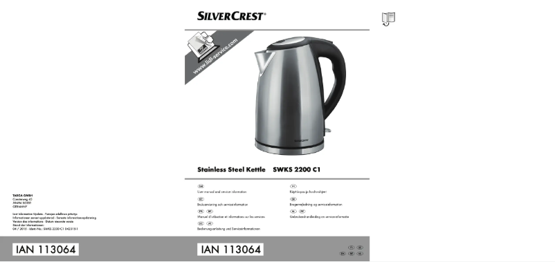 Page 1 de la notice Manuel utilisateur SilverCrest SWKS 2200 A1