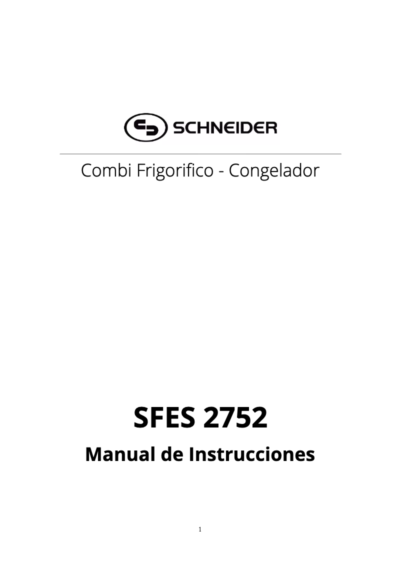 Página 1 del manual Manual de usuario Schneider SFES 2752