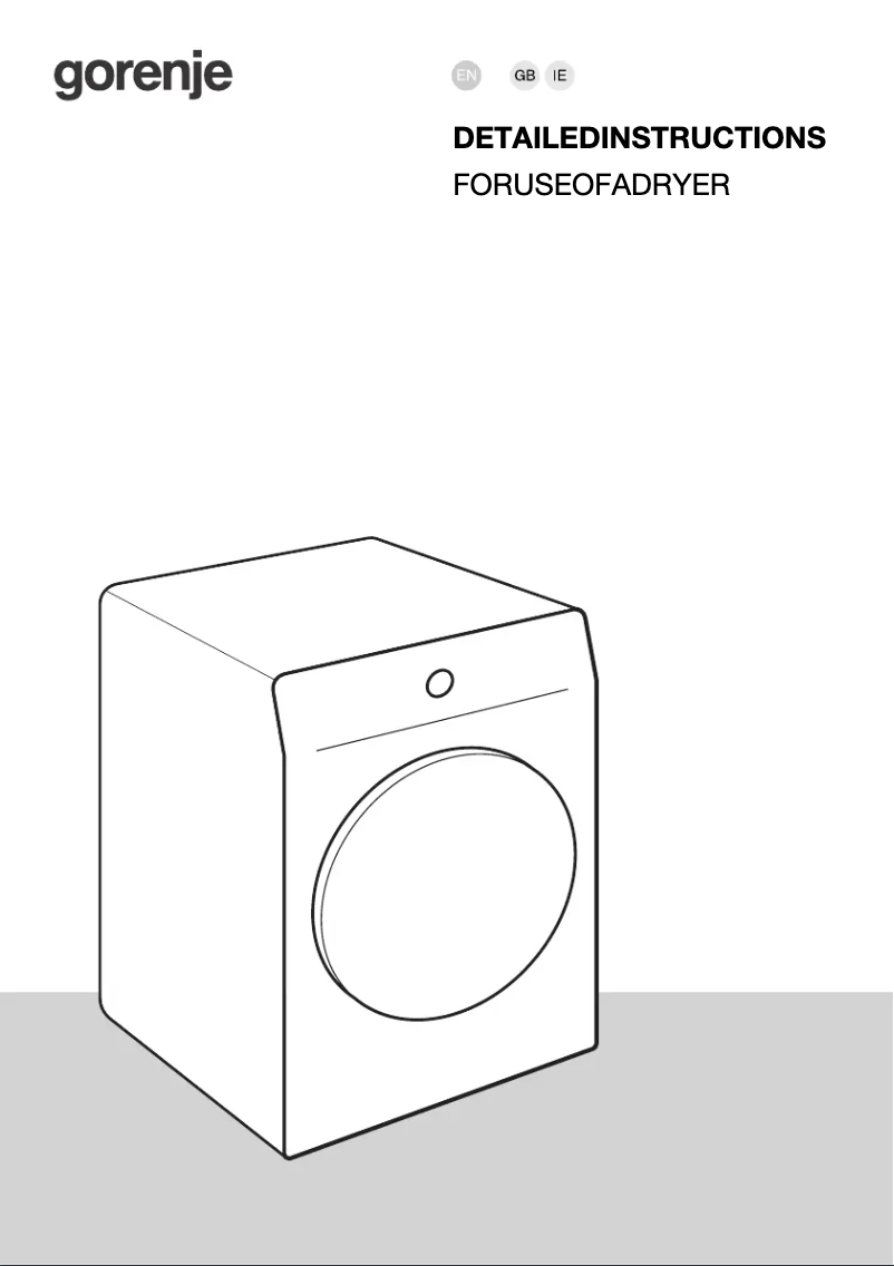 Page n°1 - Manuel utilisateur Gorenje D2NE83