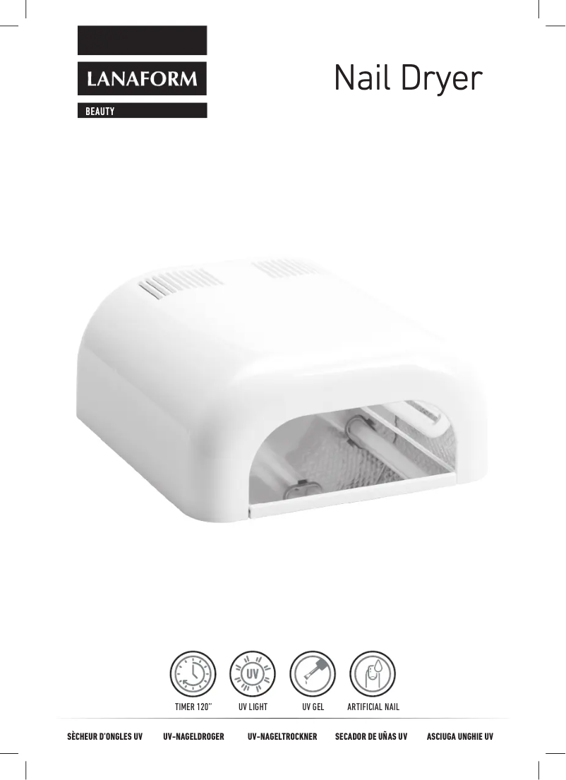 Page 1 de la notice Manuel utilisateur Lanaform Nail Dryer