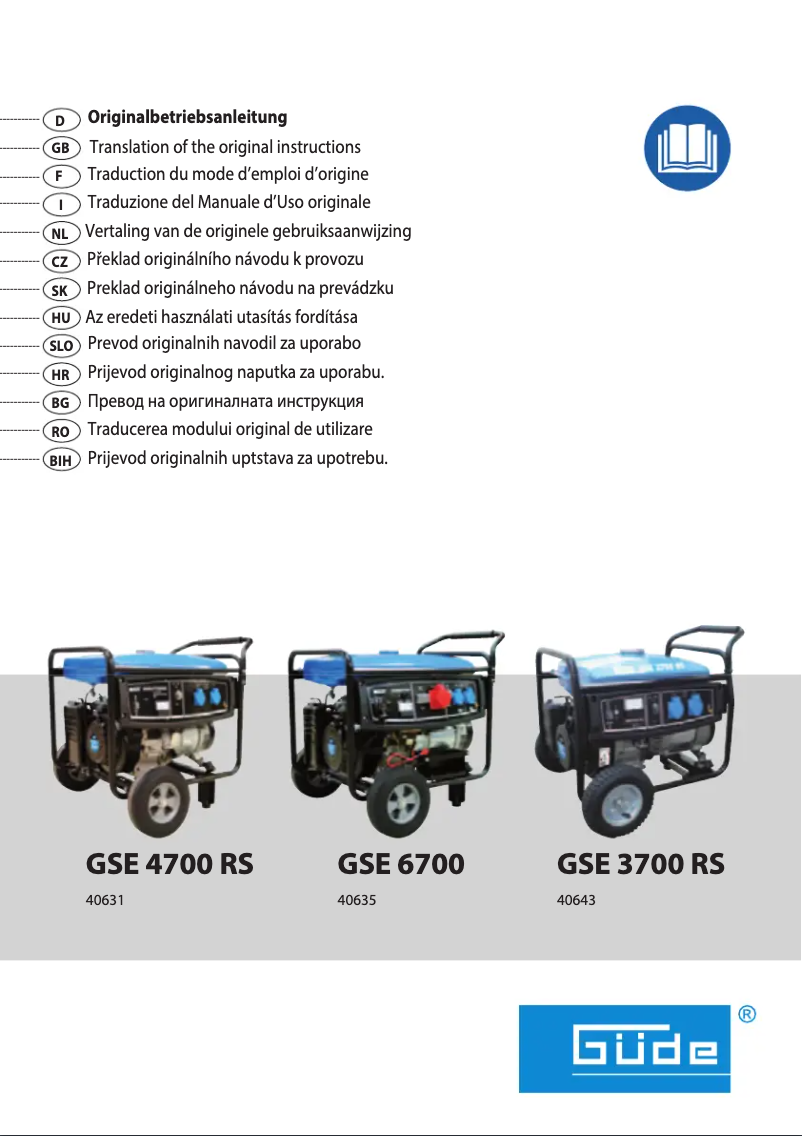 Page 1 of the manual User Manual Güde GSE 3700 RS