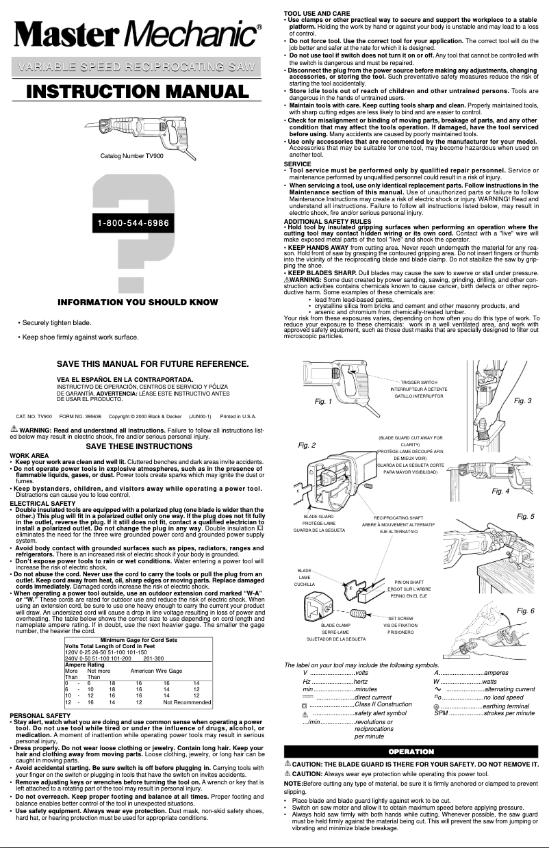 Page 1 de la notice Manuel utilisateur Black & Decker TV900
