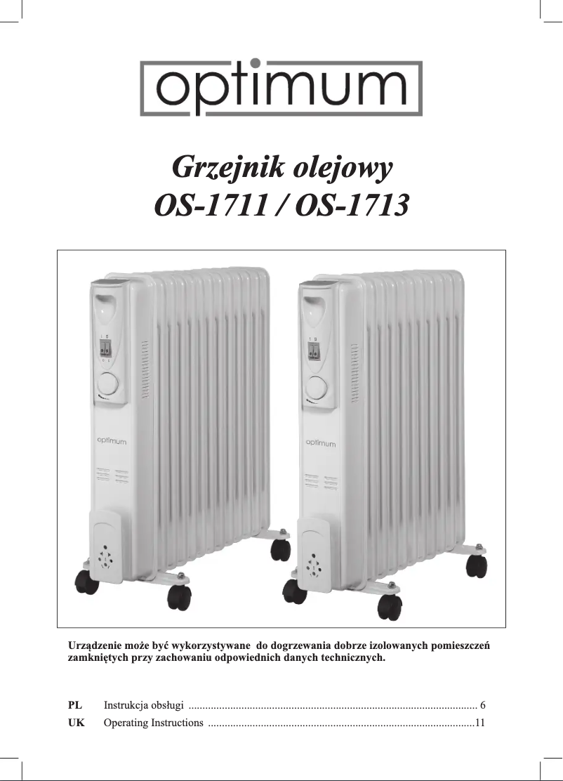 Página 1 del manual Manual de usuario Optimum OS-1711