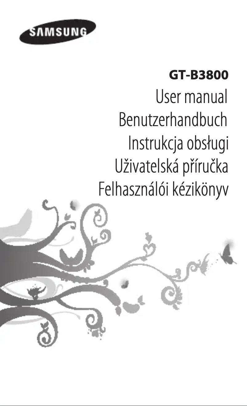 Page 1 de la notice Manuel utilisateur Samsung GT-B3800