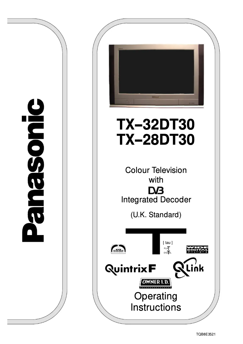 Page 1 de la notice Manuel utilisateur Panasonic TX-28DT30