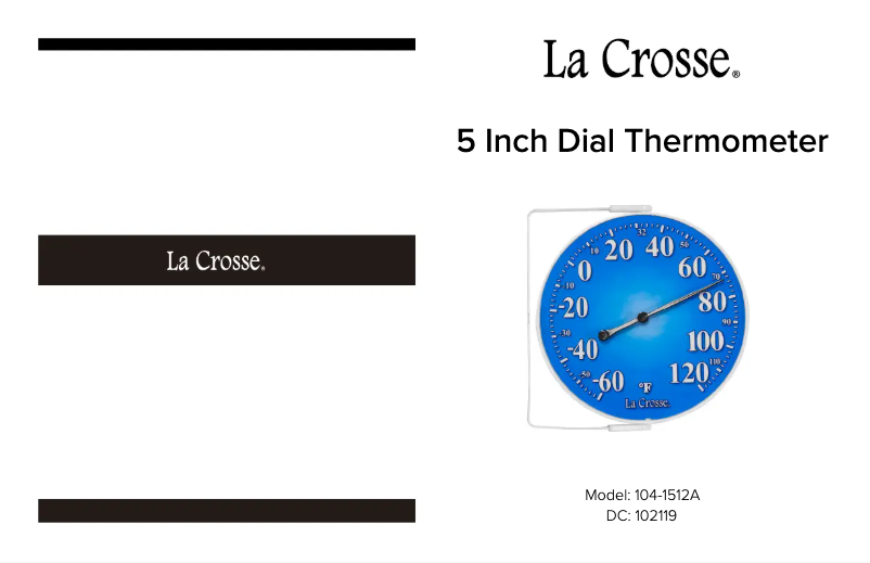 Page 1 de la notice Manuel utilisateur La Crosse Technology 104-1512A