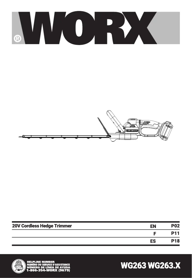 Page 1 of the manual User Manual Worx WG263