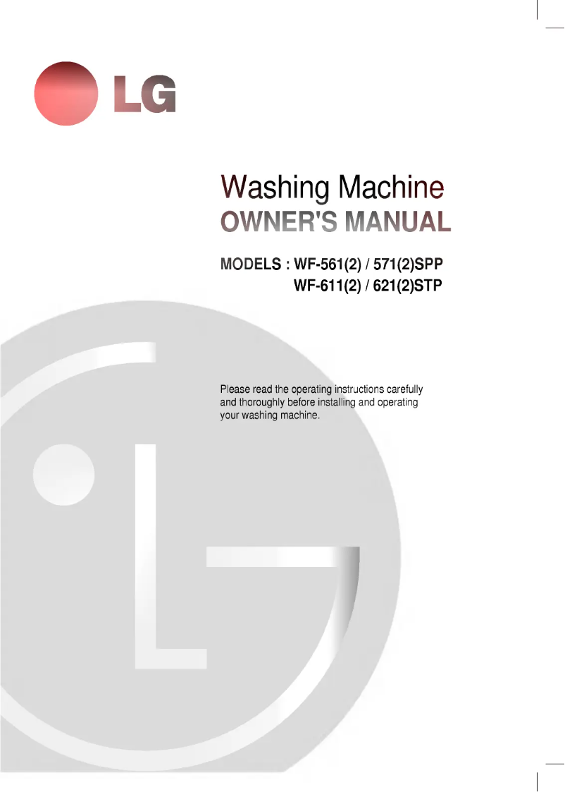 Page 1 de la notice Manuel utilisateur LG WF-571SPH