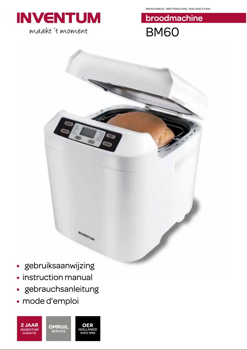 Page 1 de la notice Manuel utilisateur Inventum BM60