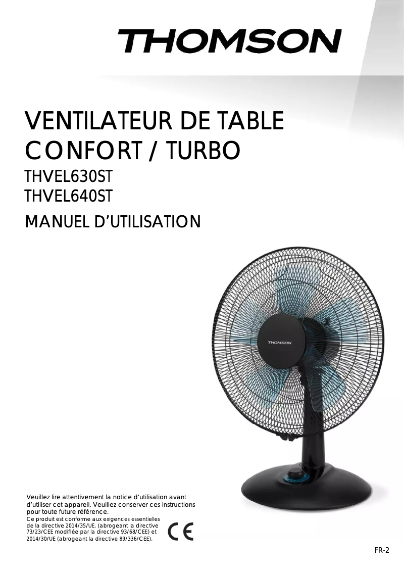 Page 1 de la notice Manuel utilisateur Thomson THVEL 630ST