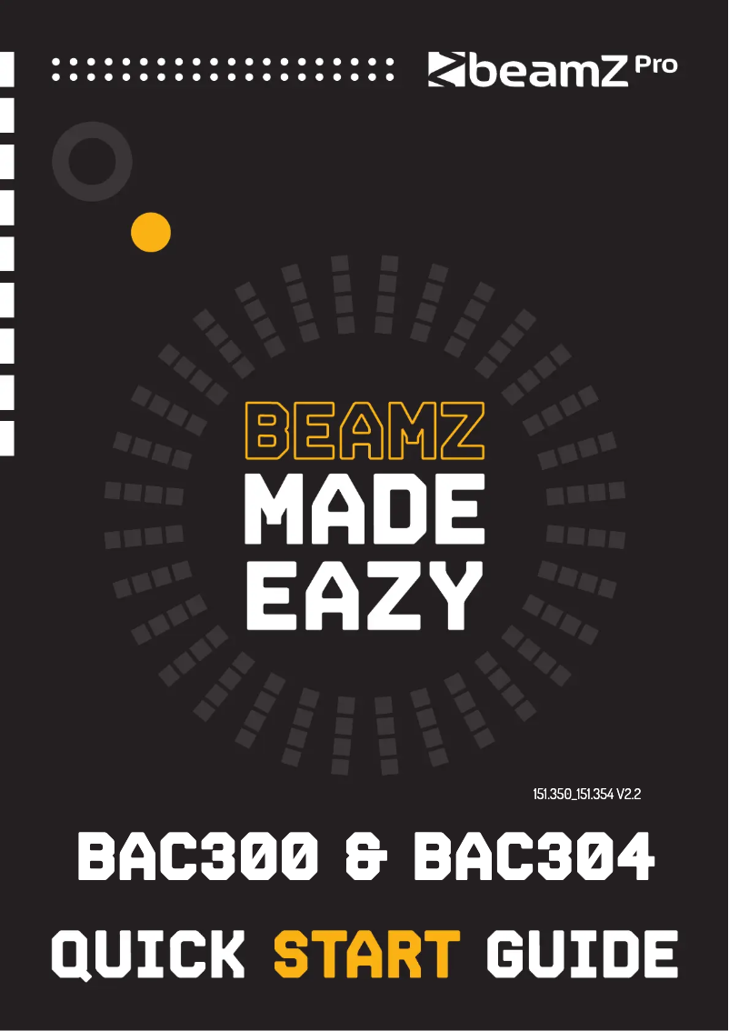 Page 1 de la notice Guide de démarrage rapide BeamZ BAC304